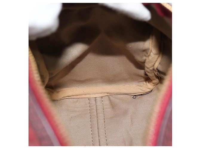 Borsa Boston Christian Dior Trotter Canvas Scamosciato Rosso Oro Autentica 186895 - vista 17
