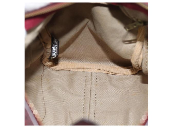 Borsa Boston Christian Dior Trotter Canvas Scamosciato Rosso Oro Autentica 186895 - vista 18