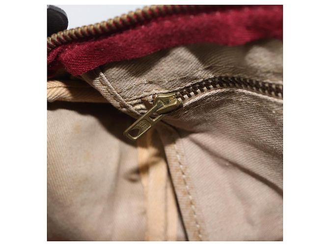 Borsa Boston Christian Dior Trotter Canvas Scamosciato Rosso Oro Autentica 186895 - vista 19