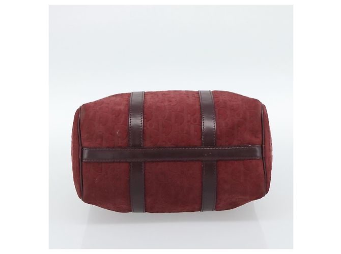 Borsa Boston Christian Dior Trotter Canvas Scamosciato Rosso Oro Autentica 186895 - vista 5