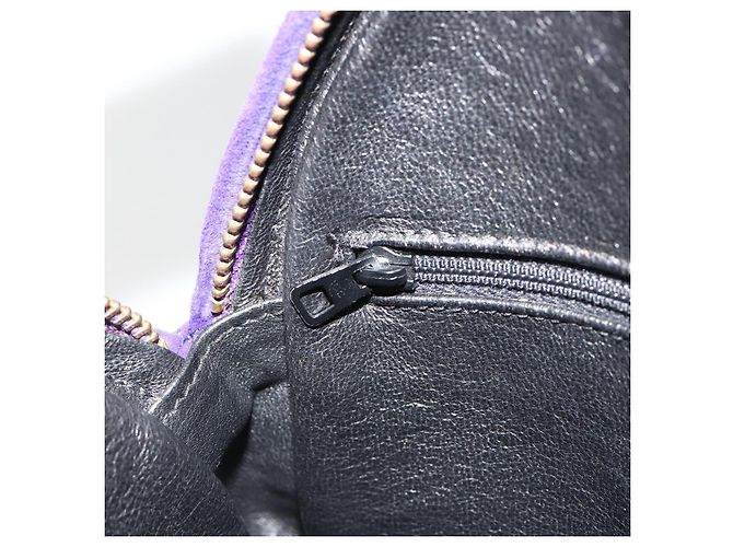 CHANEL Borsa a mano Matelasse con catena in scamosciato viola e oro CC Auth 185540A D'oro Porpora - vista 22