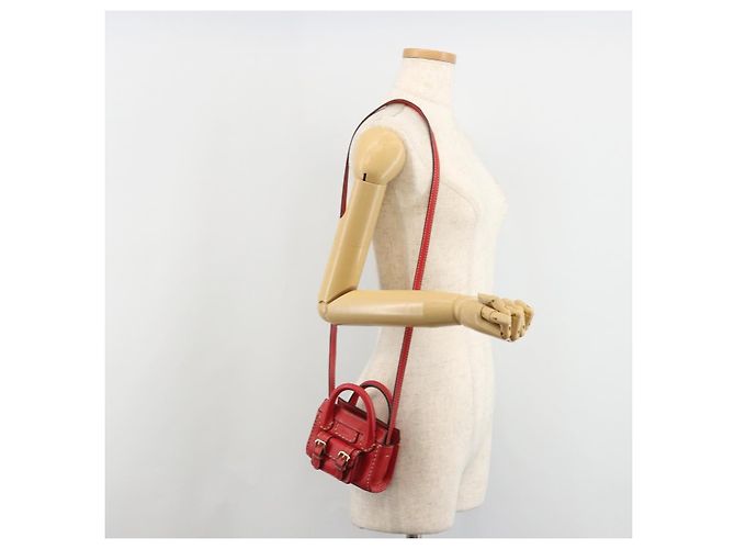 Chloé Borsa Chloe in pelle 2way Rosso Oro Auth BA13481A D'oro - vista 23