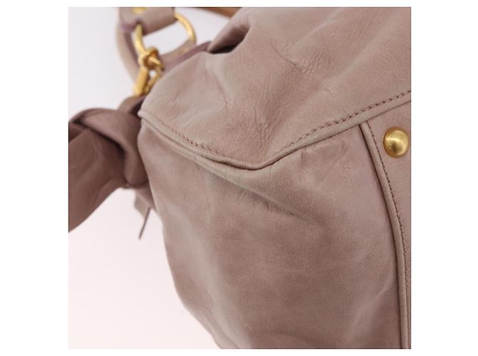 Borsa Miu Miu in pelle 2way Rosa Oro Auth 187497 D'oro - vista 15