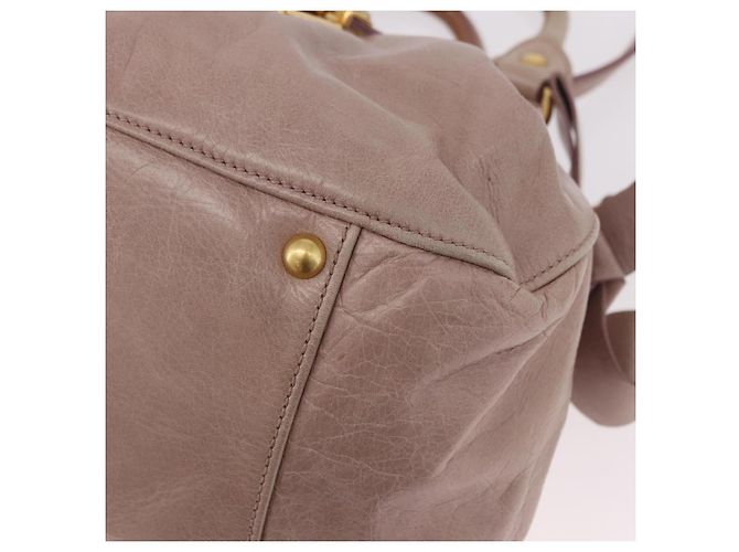 Borsa Miu Miu in pelle 2way Rosa Oro Auth 187497 D'oro - vista 16