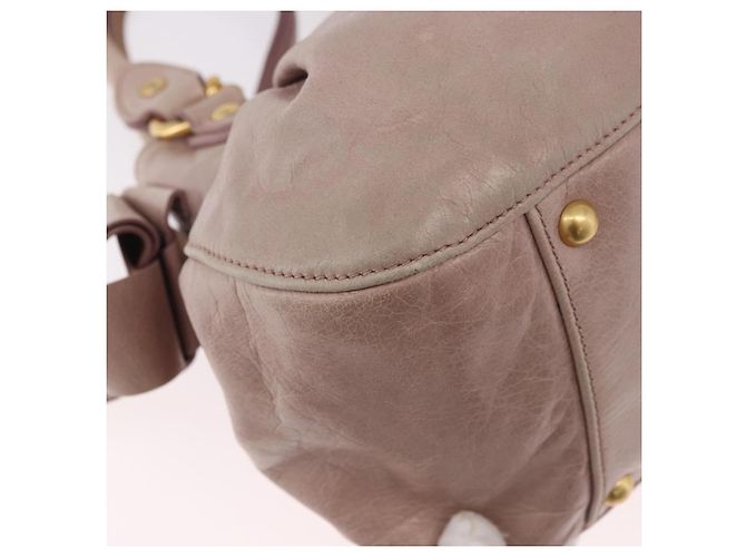 Borsa Miu Miu in pelle 2way Rosa Oro Auth 187497 D'oro - vista 17