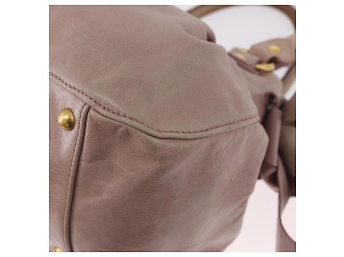 Borsa Miu Miu in pelle 2way Rosa Oro Auth 187497 D'oro - vista 18