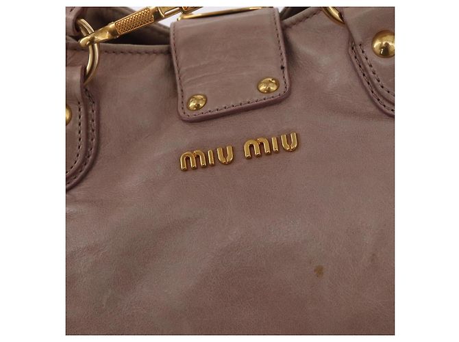 Borsa Miu Miu in pelle 2way Rosa Oro Auth 187497 D'oro - vista 20