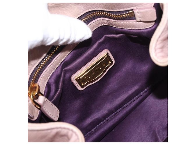 Borsa Miu Miu in pelle 2way Rosa Oro Auth 187497 D'oro - vista 21