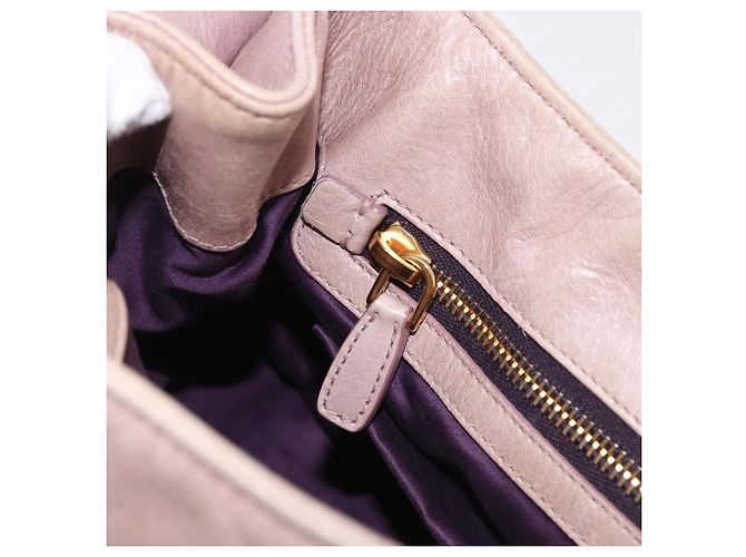 Borsa Miu Miu in pelle 2way Rosa Oro Auth 187497 D'oro - vista 24