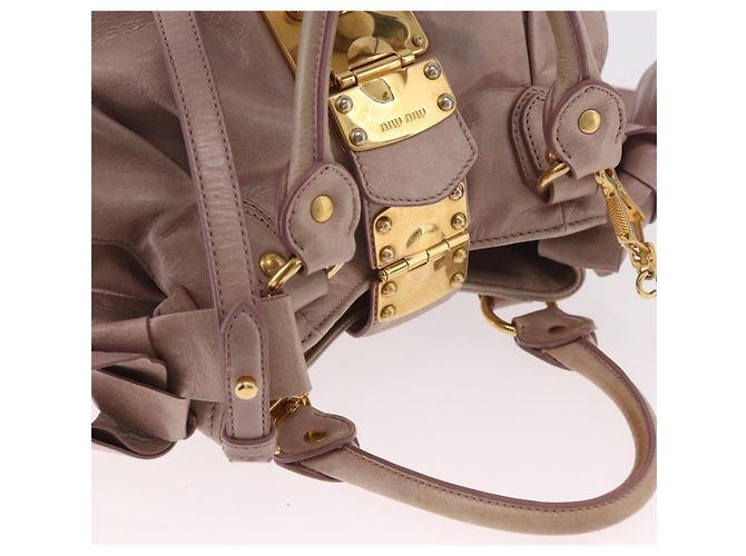 Borsa Miu Miu in pelle 2way Rosa Oro Auth 187497 D'oro - vista 6