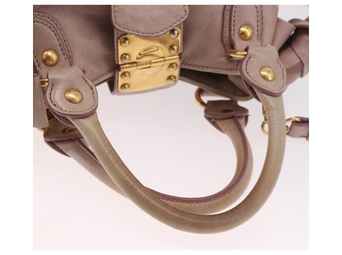 Borsa Miu Miu in pelle 2way Rosa Oro Auth 187497 D'oro - vista 7