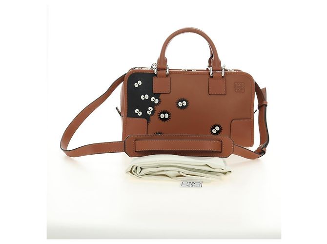 LOEWE Studio Ghibli My Neighbor Totoro Amazona 28 Leather 2way Auth 167413SM Marrone Argento - vista 12
