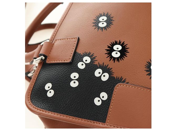 LOEWE Studio Ghibli My Neighbor Totoro Amazona 28 Leather 2way Auth 167413SM Marrone Argento - vista 24