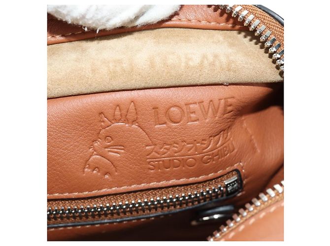 LOEWE Studio Ghibli My Neighbor Totoro Amazona 28 Leather 2way Auth 167413SM Marrone Argento - vista 26