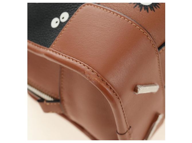 LOEWE Studio Ghibli My Neighbor Totoro Amazona 28 Leather 2way Auth 167413SM Marrone Argento - vista 9