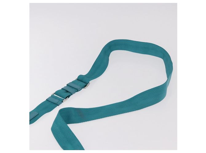 Borsa a tracolla PRADA Nylon Azzurro Chiaro Argento Auth 186844A Blu chiaro - vista 15