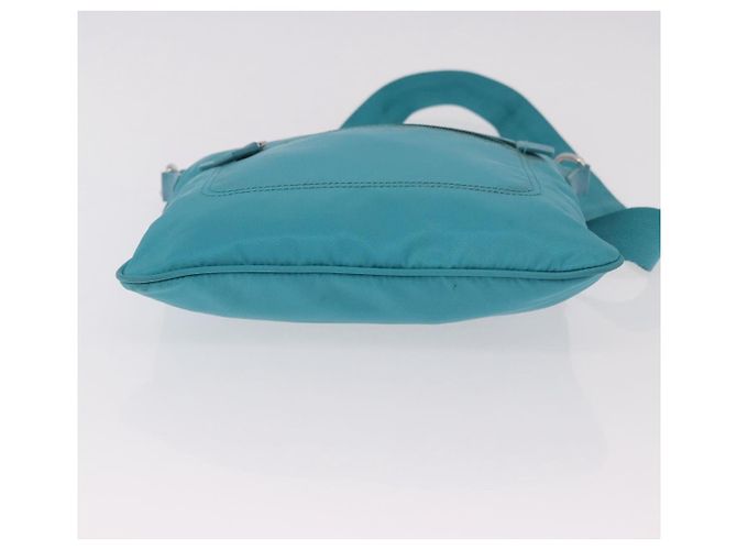 Borsa a tracolla PRADA Nylon Azzurro Chiaro Argento Auth 186844A Blu chiaro - vista 5