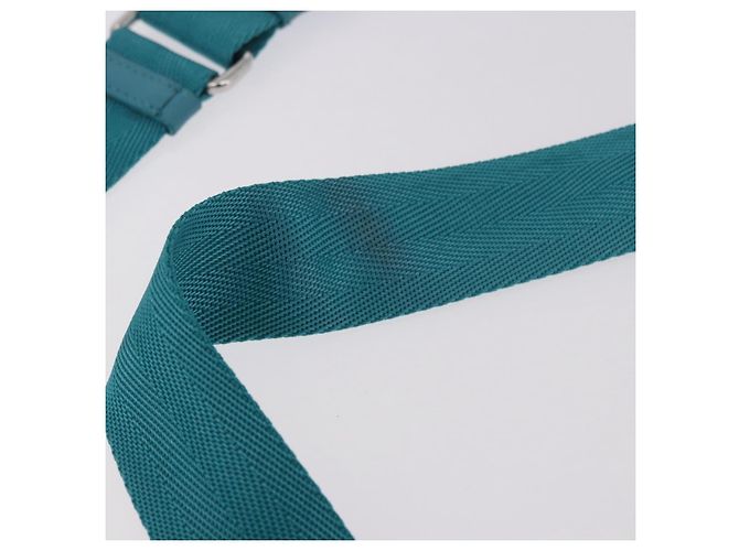 Borsa a tracolla PRADA Nylon Azzurro Chiaro Argento Auth 186844A Blu chiaro - vista 8