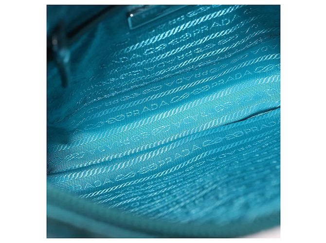 Borsa a tracolla PRADA Nylon Azzurro Chiaro Argento Auth 186844A Blu chiaro - vista 9