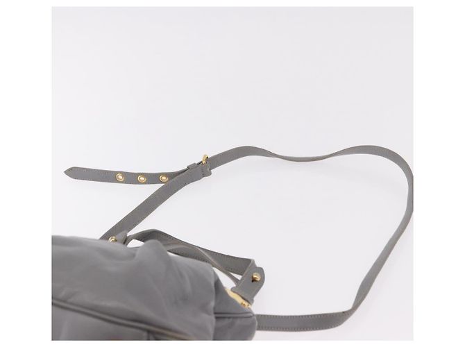 Borsa Miu Miu in pelle 2way Grigio Oro Autentica 187651A Marrone D'oro - vista 14