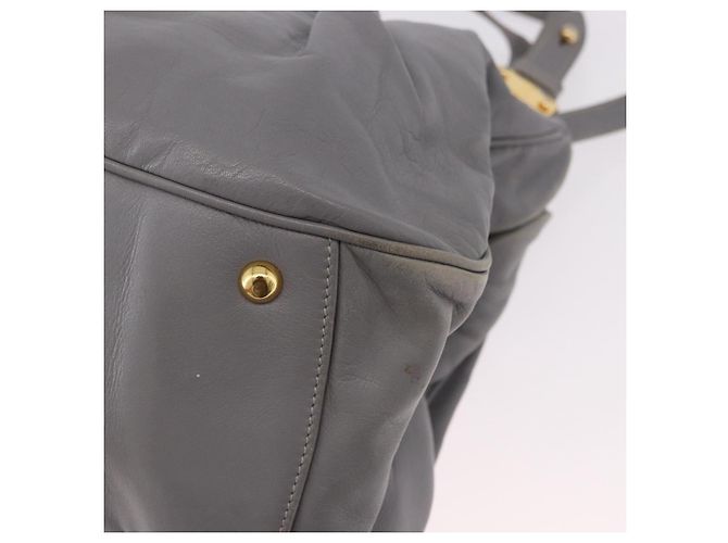 Borsa Miu Miu in pelle 2way Grigio Oro Autentica 187651A Marrone D'oro - vista 16