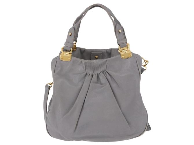 Borsa Miu Miu in pelle 2way Grigio Oro Autentica 187651A Marrone D'oro - vista 2