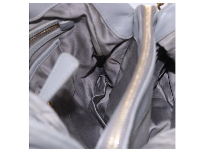 Borsa Miu Miu in pelle 2way Grigio Oro Autentica 187651A Marrone D'oro - vista 20