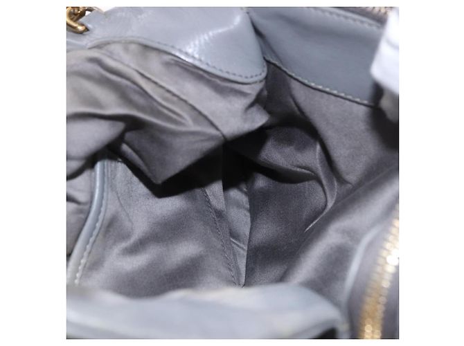Borsa Miu Miu in pelle 2way Grigio Oro Autentica 187651A Marrone D'oro - vista 24