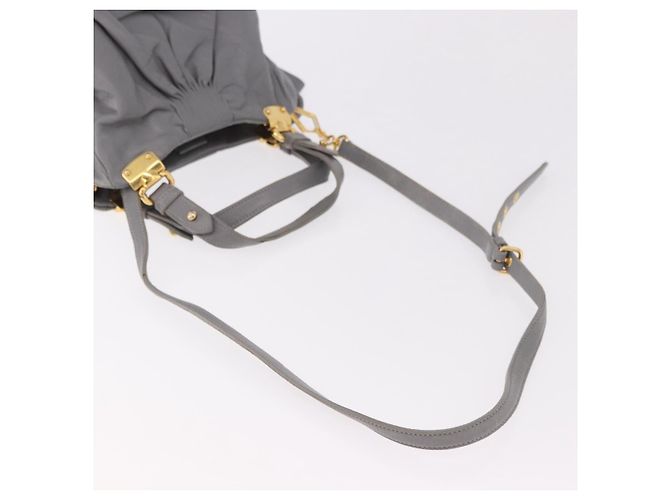 Borsa Miu Miu in pelle 2way Grigio Oro Autentica 187651A Marrone D'oro - vista 9