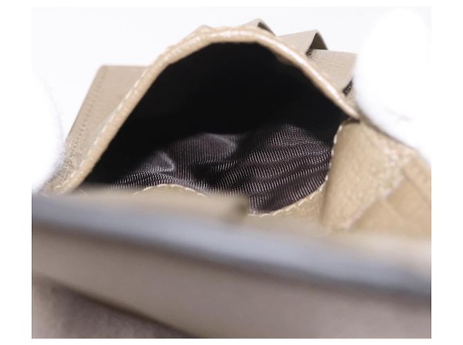 Portafoglio GUCCI GG Marmont in pelle beige argento 428726 Auth 186156M - vista 23