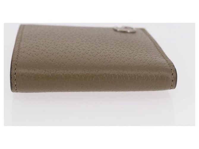 Portafoglio GUCCI GG Marmont in pelle beige argento 428726 Auth 186156M - vista 4