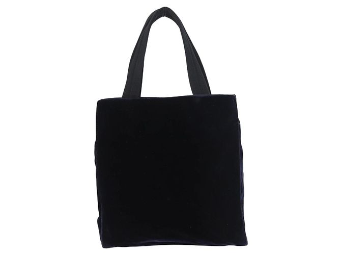 Borsa PRADA Velluto Blu Navy Argento Autentica 187785A - vista 13