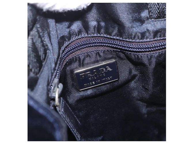 Borsa PRADA Velluto Blu Navy Argento Autentica 187785A - vista 18