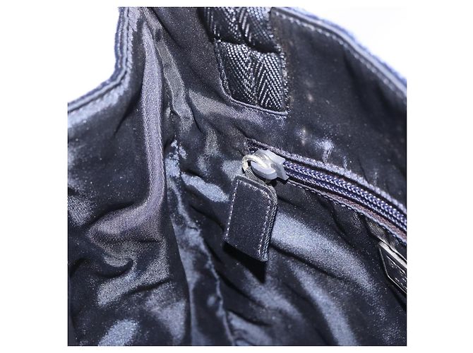 Borsa PRADA Velluto Blu Navy Argento Autentica 187785A - vista 21
