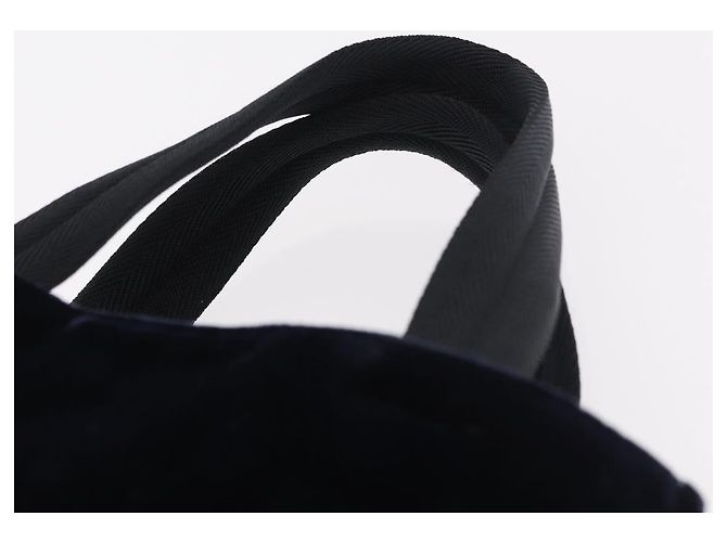 Borsa PRADA Velluto Blu Navy Argento Autentica 187785A - vista 8