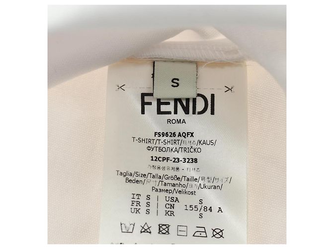 Camiseta FENDI x FRGMT x POKMON Dragonite de algodón blanco Auth 167426SAM - vista 13