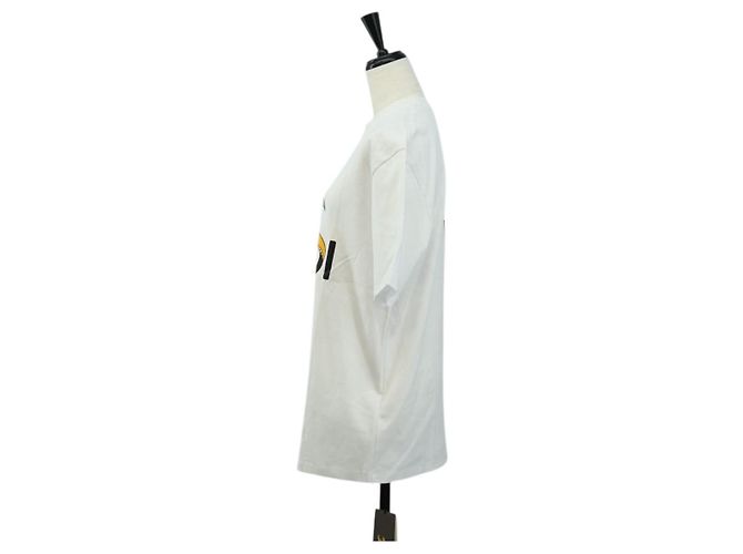 Camiseta FENDI x FRGMT x POKMON Dragonite de algodón blanco Auth 167426SAM - vista 3
