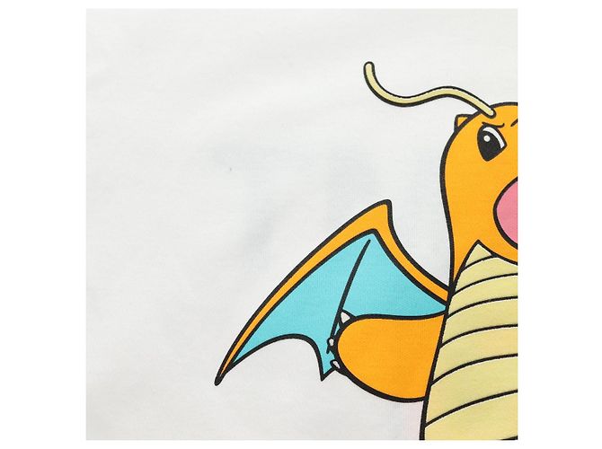 Camiseta FENDI x FRGMT x POKMON Dragonite de algodón blanco Auth 167426SAM - vista 6