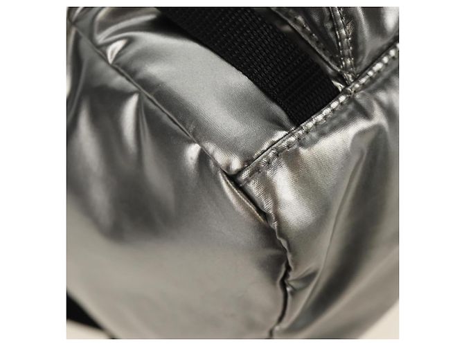 PRADA Backpack PVC Canvas Silver Auth 184815M Silvery - view 17