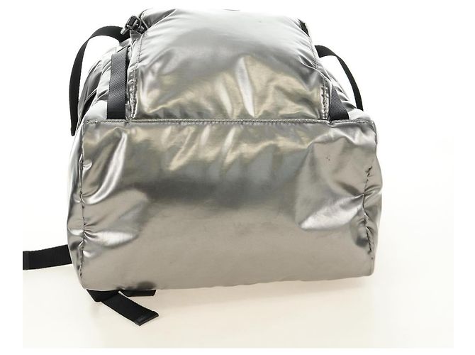 PRADA Backpack PVC Canvas Silver Auth 184815M Silvery - view 5