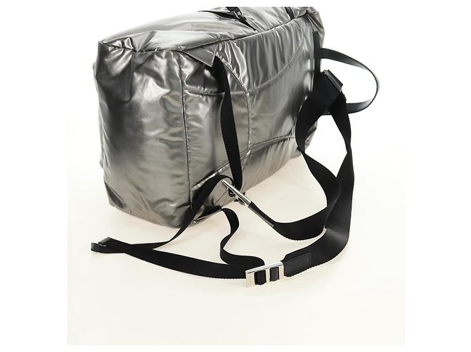 PRADA Backpack PVC Canvas Silver Auth 184815M Silvery - view 8