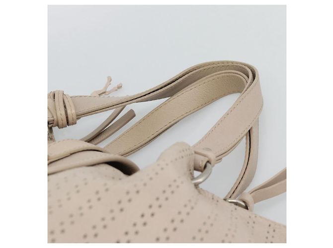 Chloé Chloe Kerala Handtasche aus Leder Beige Silber Auth 187518V - Ansicht 14