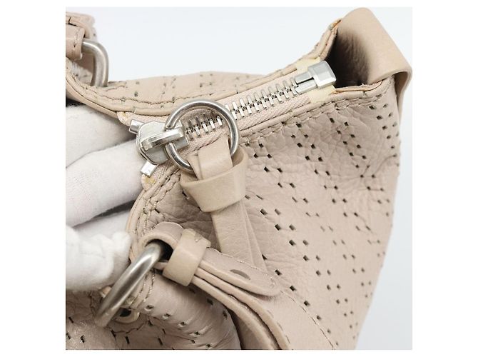 Chloé Chloe Kerala Handtasche aus Leder Beige Silber Auth 187518V - Ansicht 20