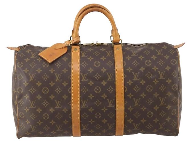 LOUIS VUITTON Monogram Keepall 50 Boston Bag M41426 LV Auth 184701A Monogramma - vista 13