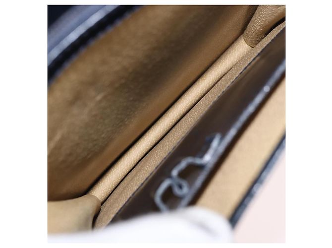 Borsa a tracolla GUCCI GG Supreme Sherry Line PVC Blu Navy Oro Auth 187772 D'oro - vista 11