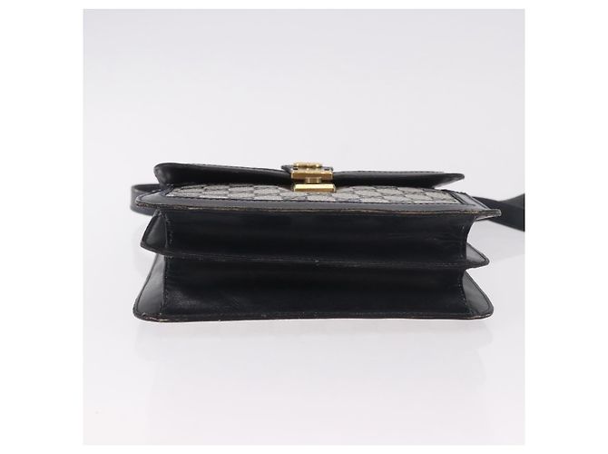 Borsa a tracolla GUCCI GG Supreme Sherry Line PVC Blu Navy Oro Auth 187772 D'oro - vista 5