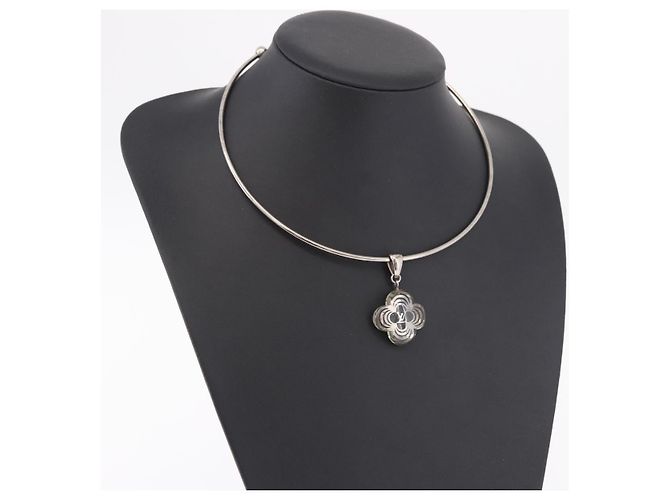 LOUIS VUITTON Corie Arafoli Choker metal Silver LV Auth 186177A Argento - vista 18
