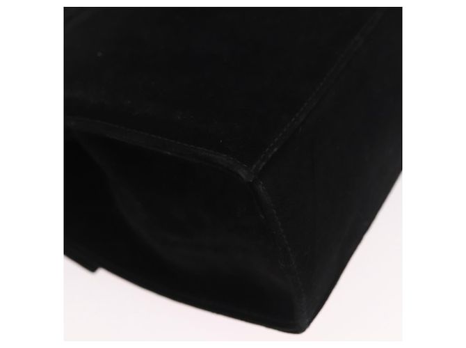 Borsa a mano Salvatore Ferragamo Vara Ribbon in scamosciato 2way Nero Oro Auth BA13469 - vista 18