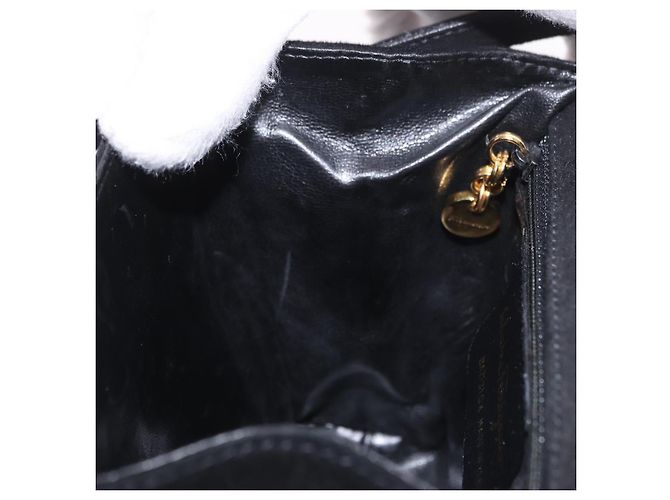 Borsa a mano Salvatore Ferragamo Vara Ribbon in scamosciato 2way Nero Oro Auth BA13469 - vista 21