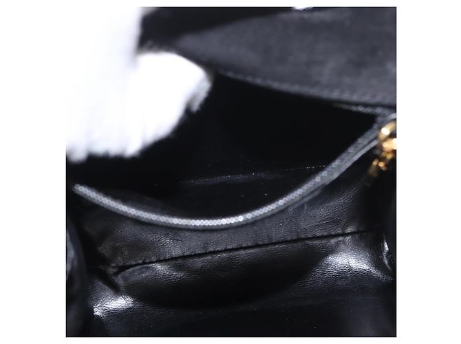 Borsa a mano Salvatore Ferragamo Vara Ribbon in scamosciato 2way Nero Oro Auth BA13469 - vista 23